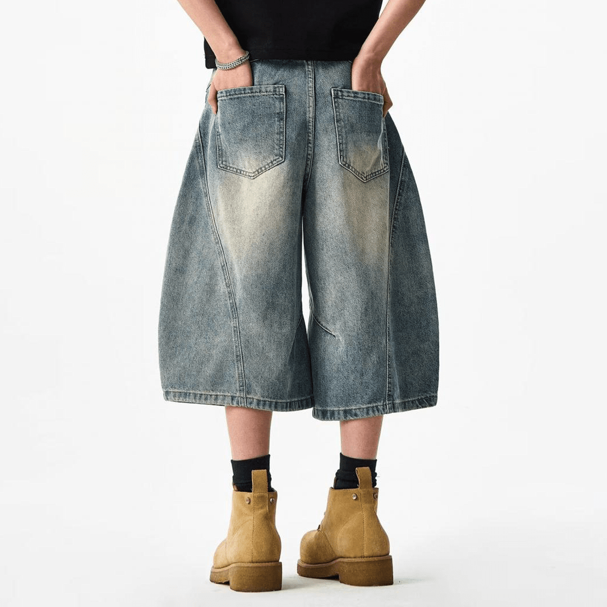 "TORN" JORTS (LIGHT BLUE)