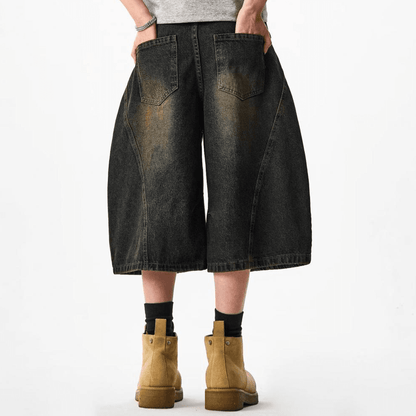 "TORN" JORTS (BLACK)