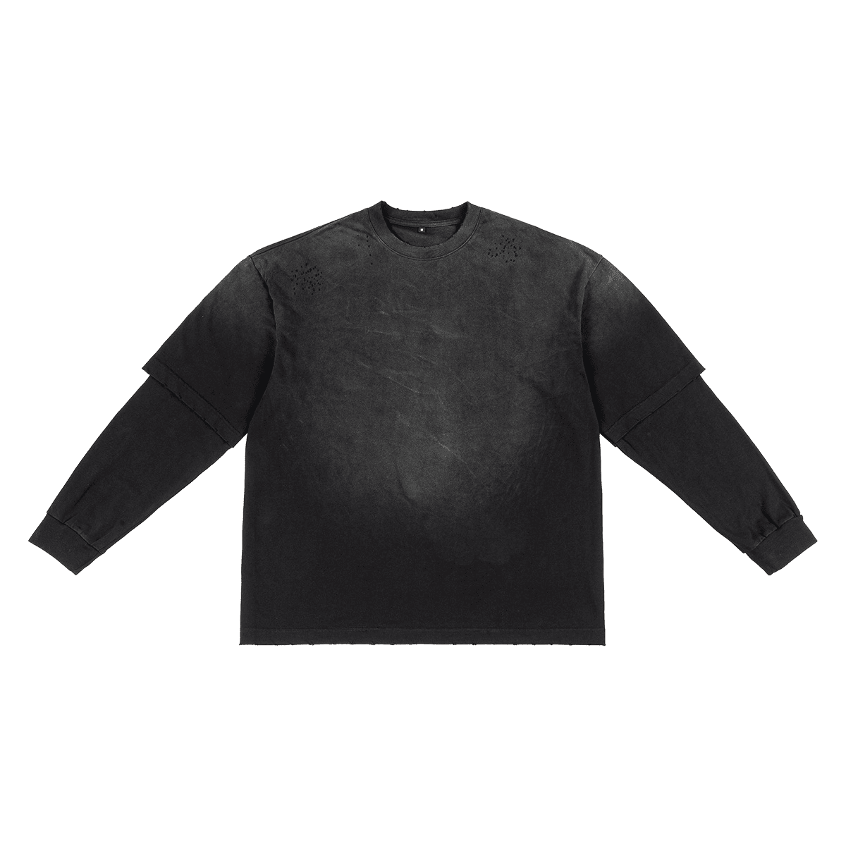 Unisex Washed Vintage Double-gauze Long-sleeve T-shirt（280GSM）