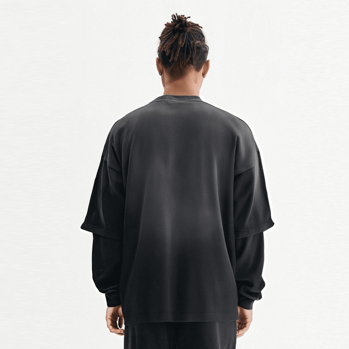Unisex Washed Vintage Double-gauze Long-sleeve T-shirt（280GSM）
