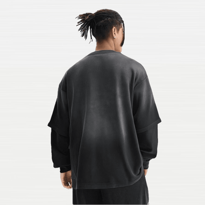 Unisex Washed Vintage Double-gauze Long-sleeve T-shirt（280GSM）
