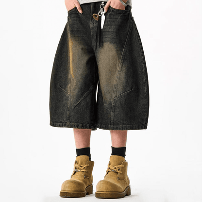 "TORN" JORTS (BLACK)